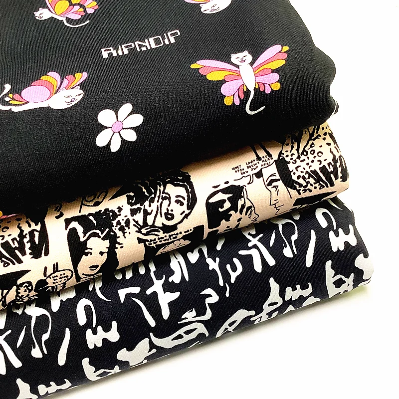 
 Оптовая продажа, 100% хлопчатобумажная французская махровая ткань, Вязаная толстовка с принтом на заказ, ткани для женщин 280GSM OEM ODM  