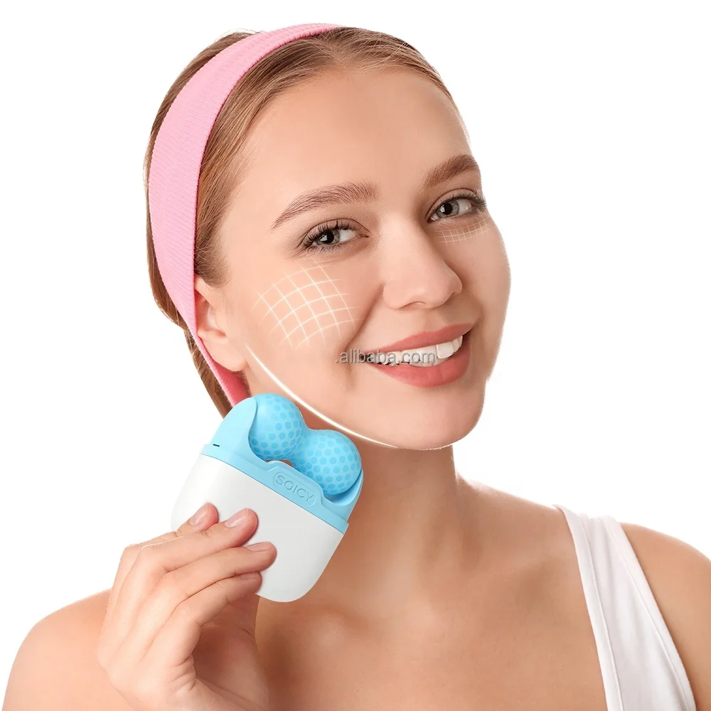 Eliminate edema ice roller stainless steel cooling face ice roller massager facial  ice cube stone face roller for face
