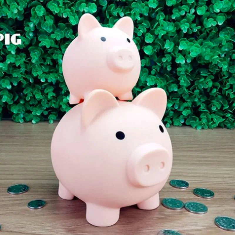 Cute Pig Shaped Money Saving Box Coin Bank Unbreakable Plastic Money Bank For Boys And Girls