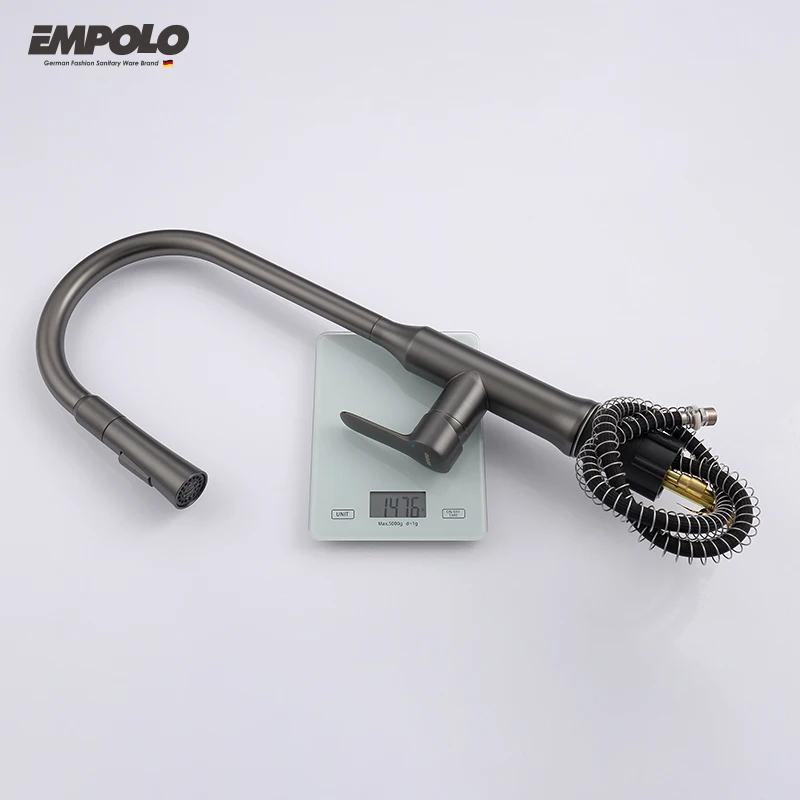 Brass Hot and Cold Water Tap Faucet Pull Out Sink Mixer Kitchen Taps Single Handle Single Hole Pull Down Solid Brass 59 Polished