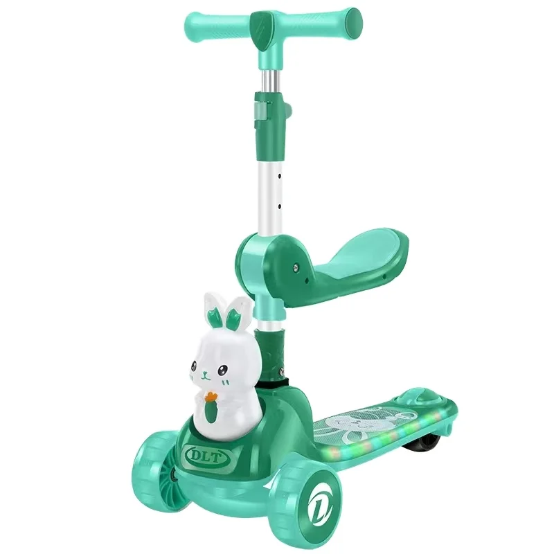 Fashionable Electric 3-Wheeled Push Foot Step Scooter for Kids Plastic Baby Riding on Scooter