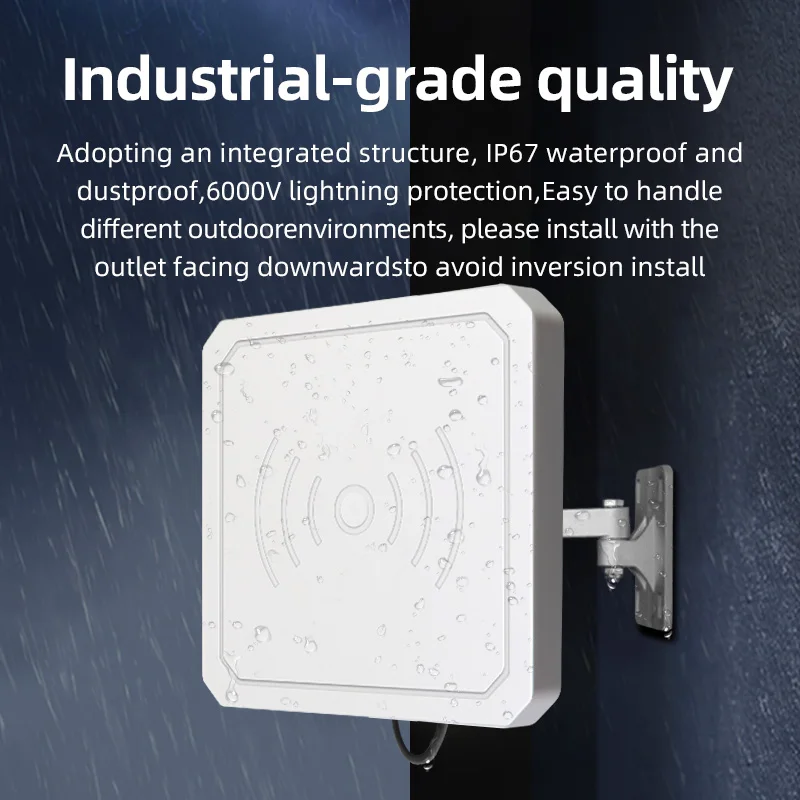 WYUAN RD908M Integrated 860-960MHz UHF RFID Reader 0-20m Long Distance Outdoor Waterproof TCP/IP RS232/485 Interface with Relay