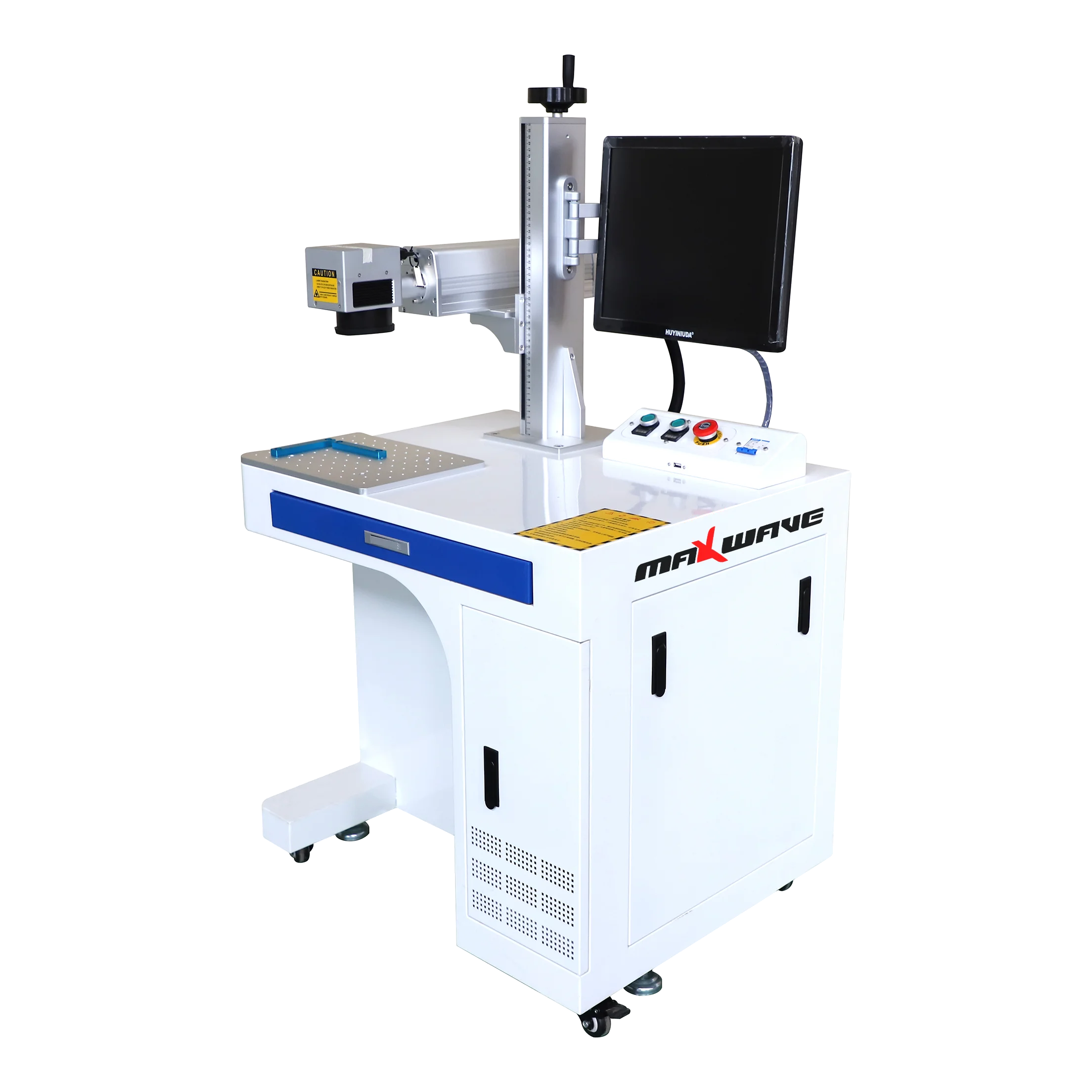 Desktop Portable Mopa Fiber Laser Marking Machines Metal Engraving Machines with Raycus Max JPT Laser Source Automatic