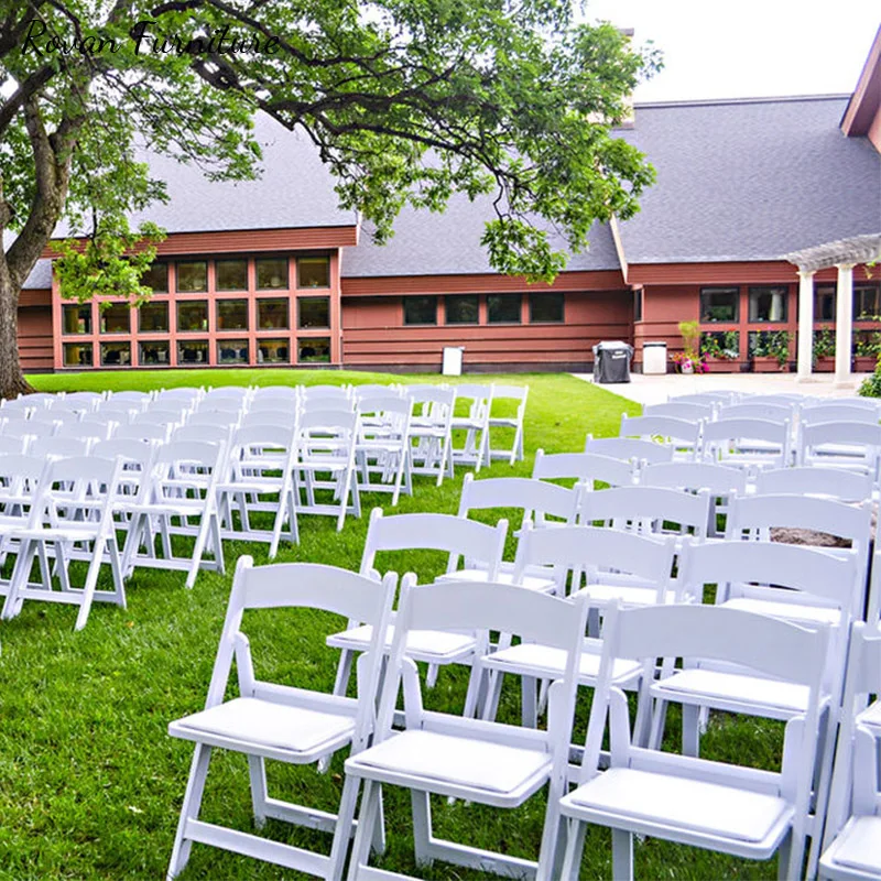 RTS TOP Modern PP resin folding white hotel chairs for event