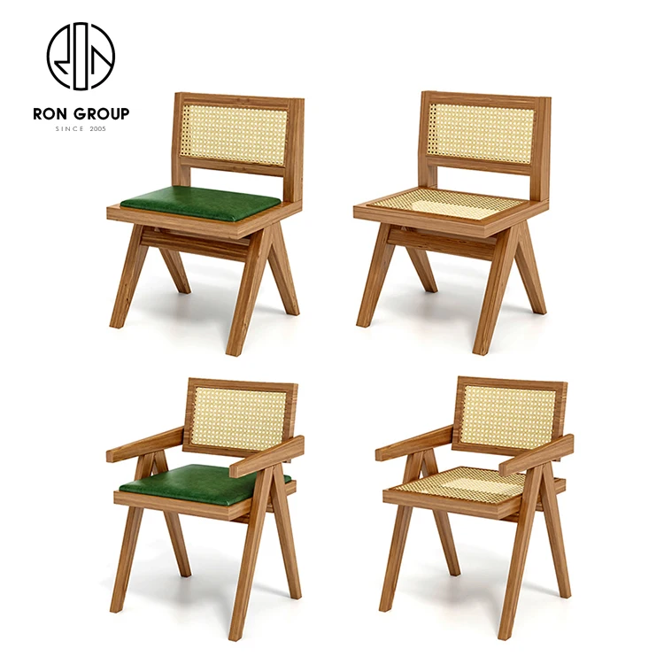 Modern Commercial Custom Color Restaurant Furniture Rattan Leather Sofa Booth Seating Wood Cafe Restaurant Table and Chair Set