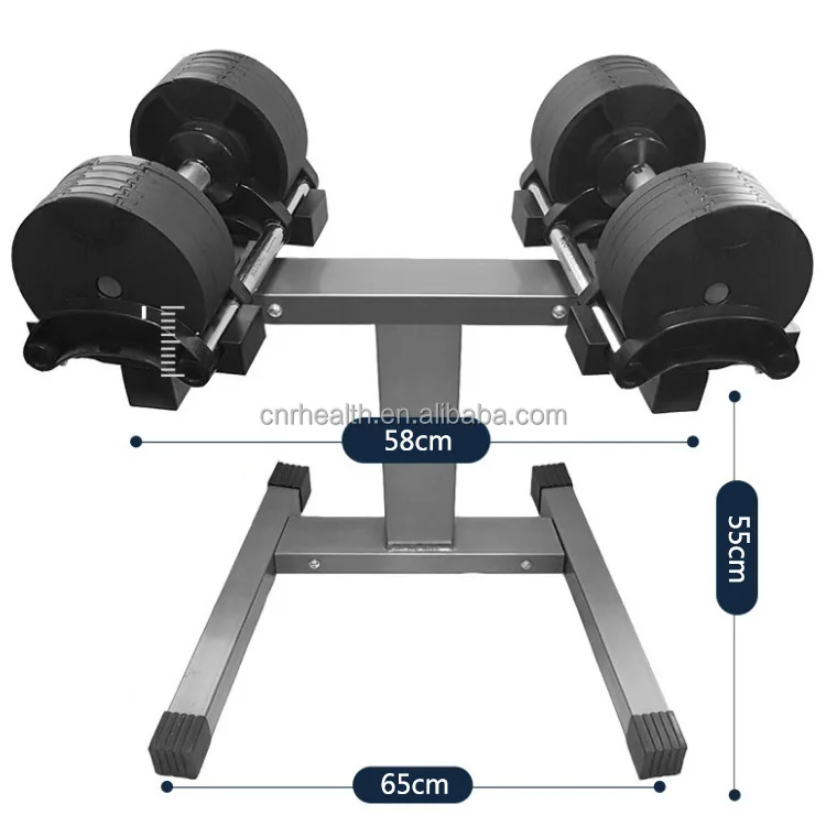 New Design Quick Adjustable Dumbbell Set 20KG 32KG 44LB 70LB and Dumbbell Rack Stand for Gym Fitness Exercise