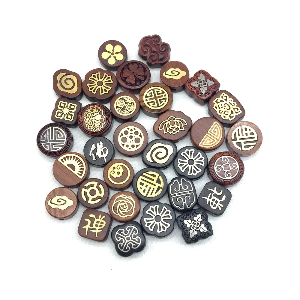 2020 New Natural Wooden Beads Buddha Bead For DIY Bracelet Bangle Jewelry Making Craft Supplies Zen Clover Lotus