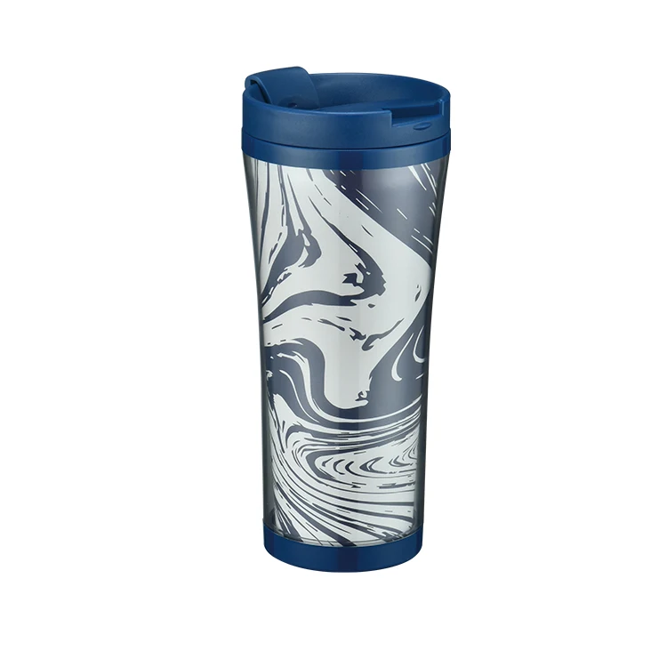 
New Items Cheap price promotion replaceable wallpaper double wall plastic Travel coffee Mug 