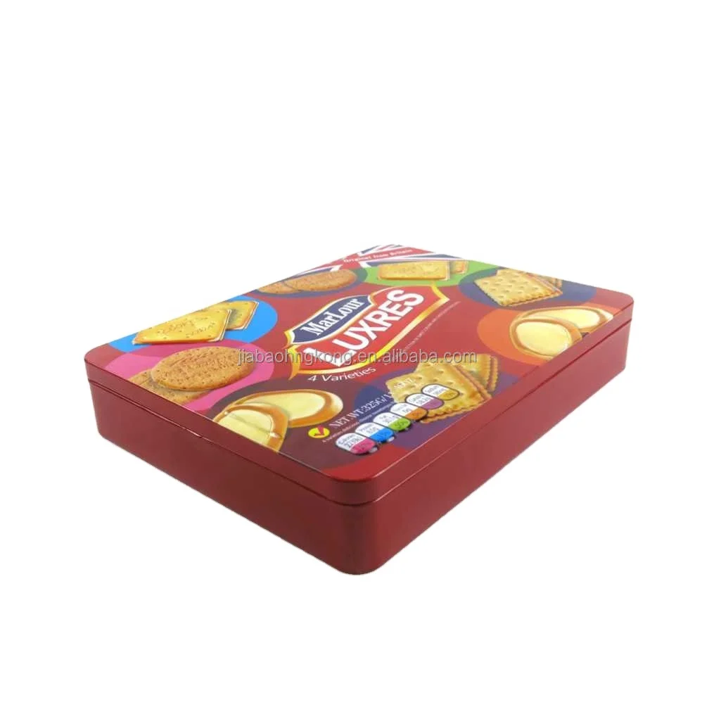 Оптовая продажа по индивидуальному заказу, металлическая жестяная коробка для печенья, печенья, Подарочная коробка, жестяные упаковочные коробки