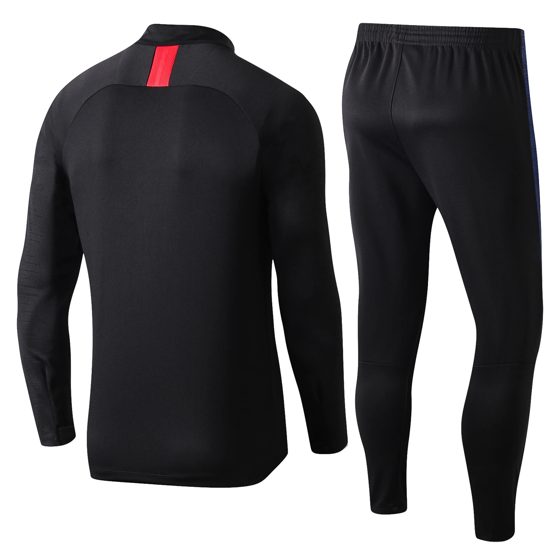 Wholesale Man club Half zip Black Tracksuit football jersey winter football jacket soccer uniform Soccer Sweatshirt Tracksuit