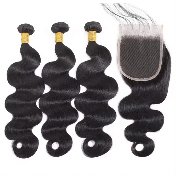 Wholesale 100% Virgin Human Hair Wigs Raw Cuticle Aligned Hair Straight Bundles With Lace Frontal Closure