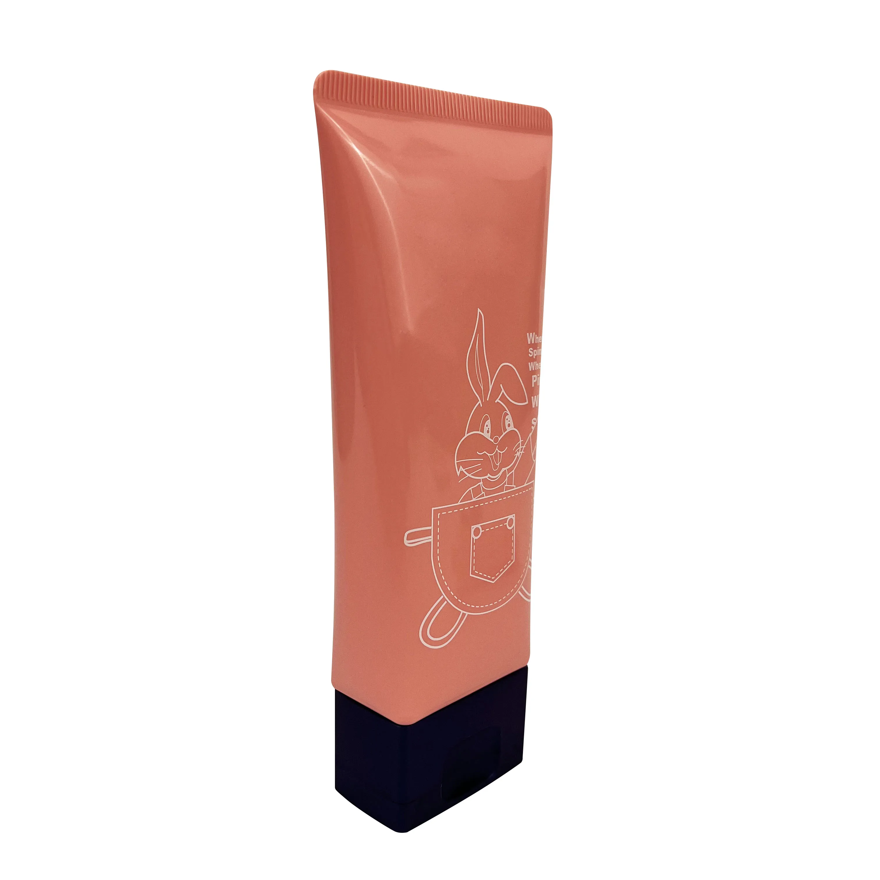 Unique eco friendly empty PCR plastic square shoulder squeeze cosmetic tube packaging