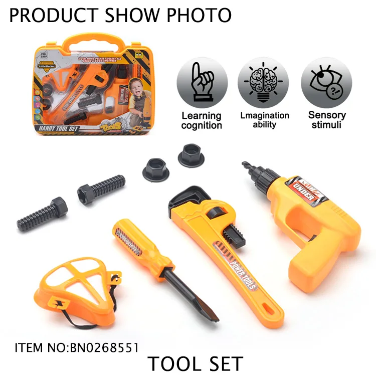 Suitcase Packaging Kids Tool Toys Workbench Pretend Play Set