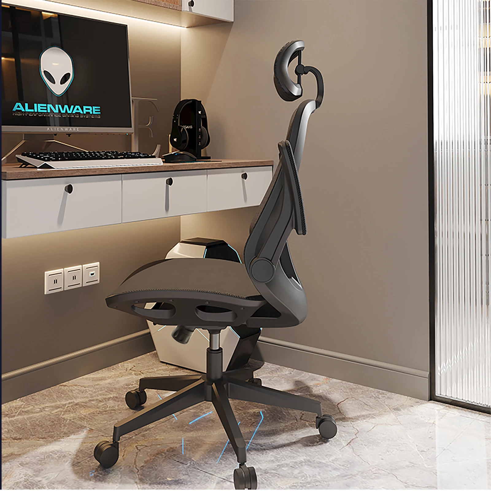 Fully Mesh Executive Boss Swivel Computer Chair Modern Adjustable  Ergonomic Office Chairs