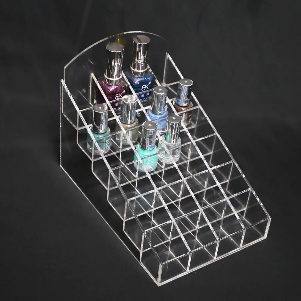 Hot Sales Clear acrylic plastic makeup holder acrylic nail polish organizer