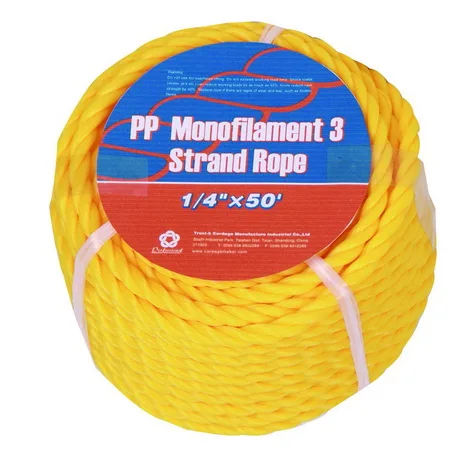 High Quality household agricultural 6mm 8mm PP PE 3 Strand Twisted Rope Poly Rope