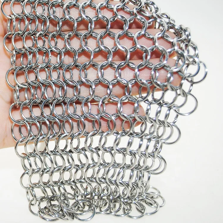 Cast Iron Skillet Cleaner for Pan Dutch Ovens Waffle Iron Pans Iron Grill Scraper Stainless Steel Scrubber