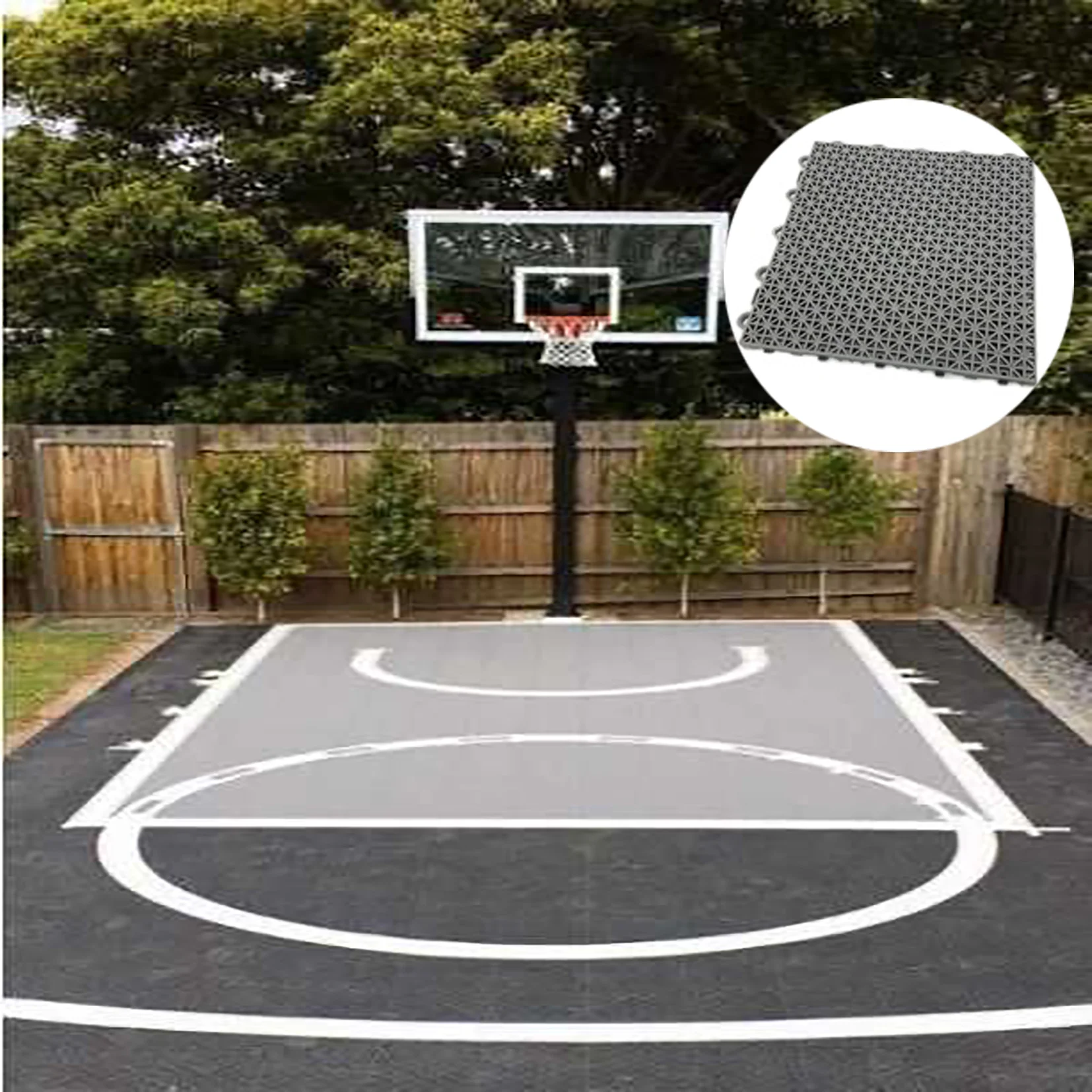 Wanhe high quality portable  tiles for sale diy outdoor basketball tennis pickleball futsal sports court flooring