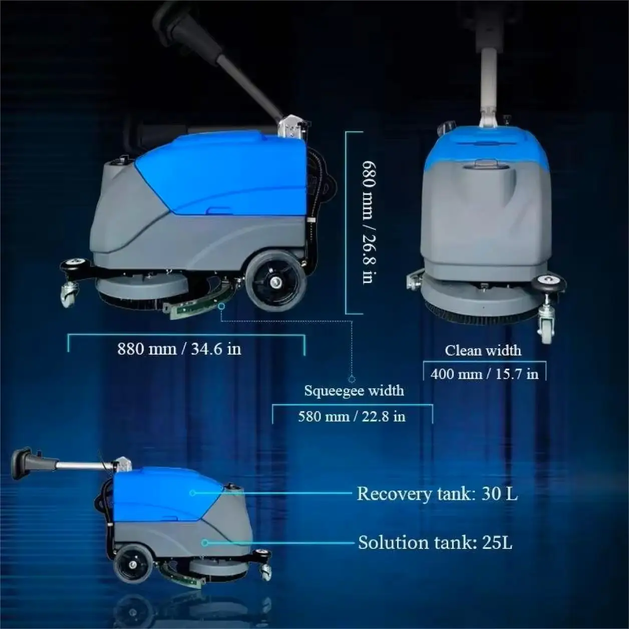 IronBee Hot sale Electric Floor Sweeper Floor Tile Carpet Scrubber Cleaning Machine