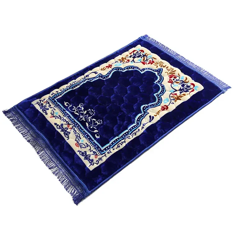 Factory Wholesale Thick Foam Prayer Mat Muslim Prayer Mat Rug Gold Diamond Velvet Pilgrimage Rug Prayer Mat Memory Foam Carpet