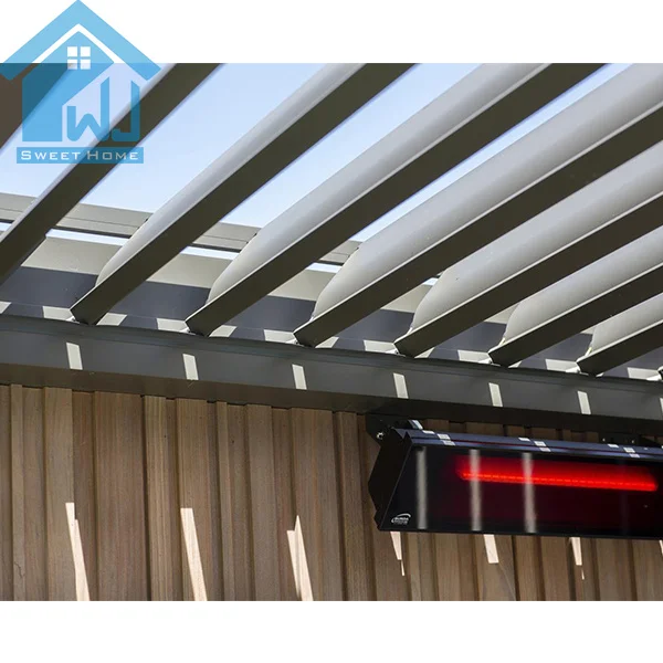 outdoor folding telescopic canopy transparent insulation polycarbonate sheet aluminium modern terrace pergola gazebos