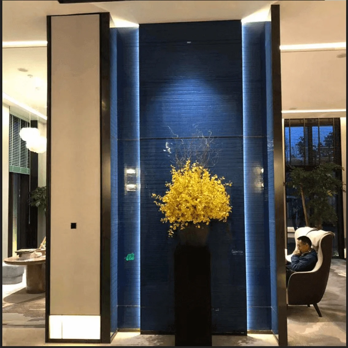 2 mm resin veneer interior wall decorative panel for passage