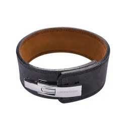 JT Top Selling Comfortable Durable Genuine Leather Adjustable Weight Lifting Lever Belt 10cm With Steel Buckle For Gym Workouts