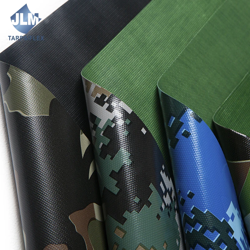 PVC Tarpaulin Wholesale Waterproof Tarp Camouflage Tent PVC  Tarps Tarpaulin Supplier Camouflage