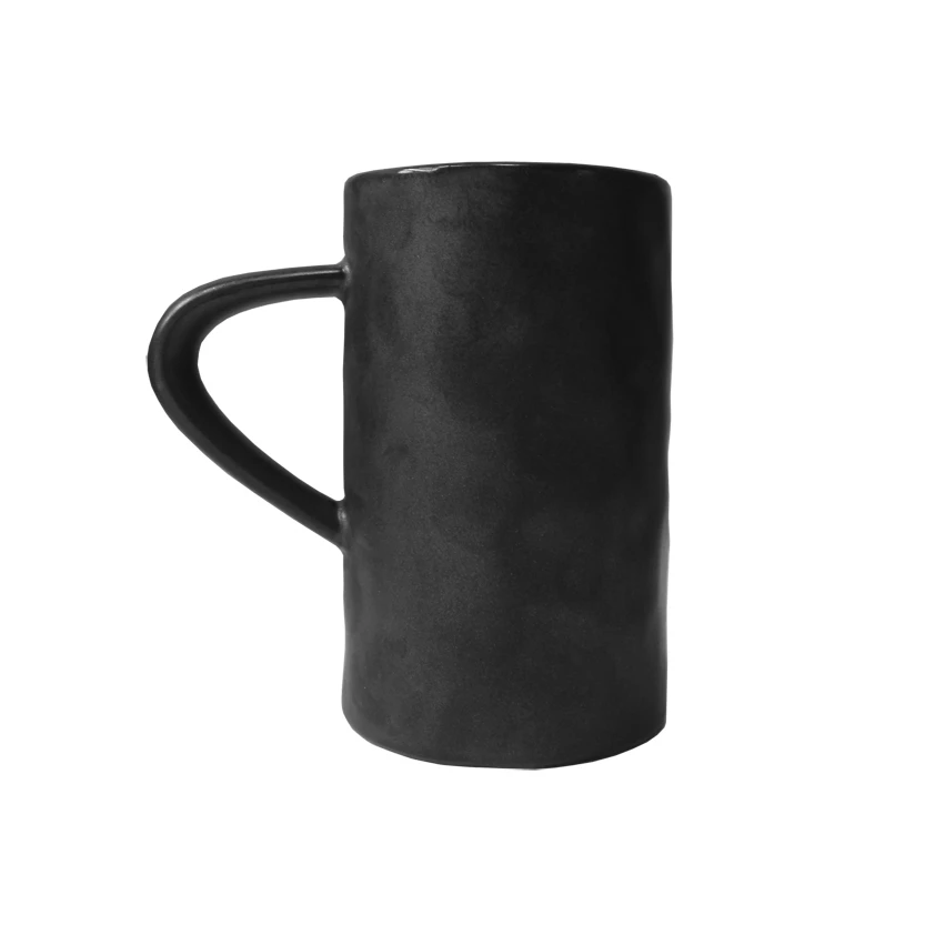 Nordic style round shape ceramic coffee mug with handle for home use