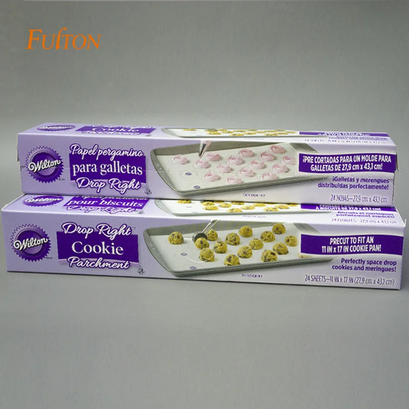 Printed Non Stick Silicone Coated Baking White Parchment Paper Oven