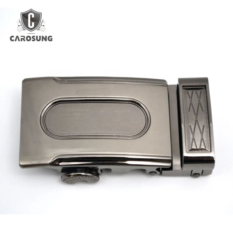 Carosung manufacturers gunmetal business automatic ratchet metal men belt buckle for leather belt