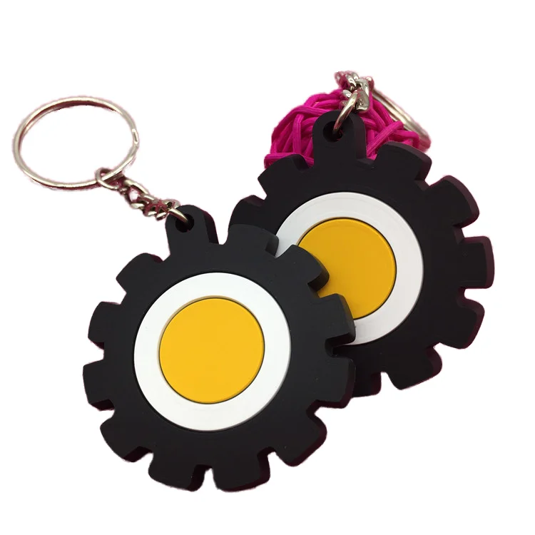 High Quality Custom Logo PVC Keychain Cheap Racing Sport Motorcycle 3D Rubber Keychains Promotional