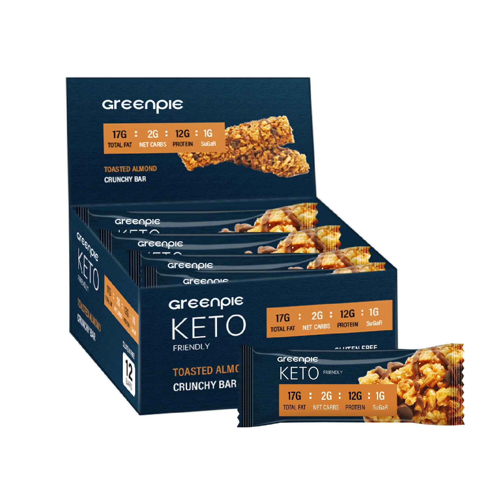 Greenpie OEM Nutrition Energy Support Keep Good Figure Keto Superfood Supplement Sports Protein Bar Organic Protein Bar