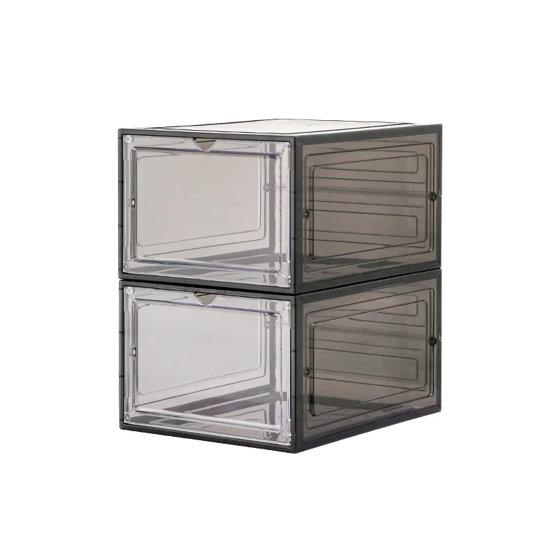 Пластиковая коробка для хранения обуви пластиковая Штабелируемая кроссовок прозрачная пластиковое хранение