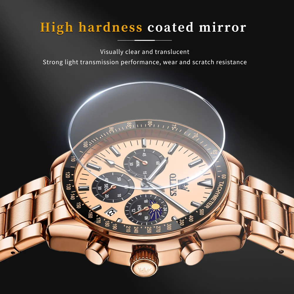 OLEVS 3618 stainless steel gold hand diamond mans watch ladies women luxury wrist men quartz watches