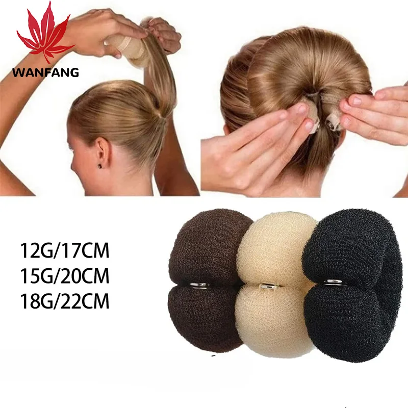 OEM Hot sale Donut Tray Hair Dryer Long Buckle Nylon Hair Tie New Hair Accessories Hairdressing Tools For Girls Women