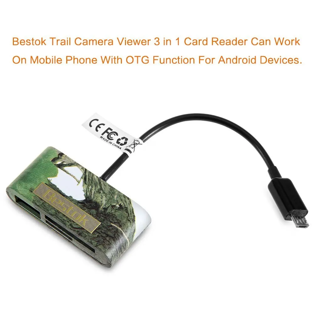 Bestok Trail Camera SD Card Reader для Android устройств с функцией