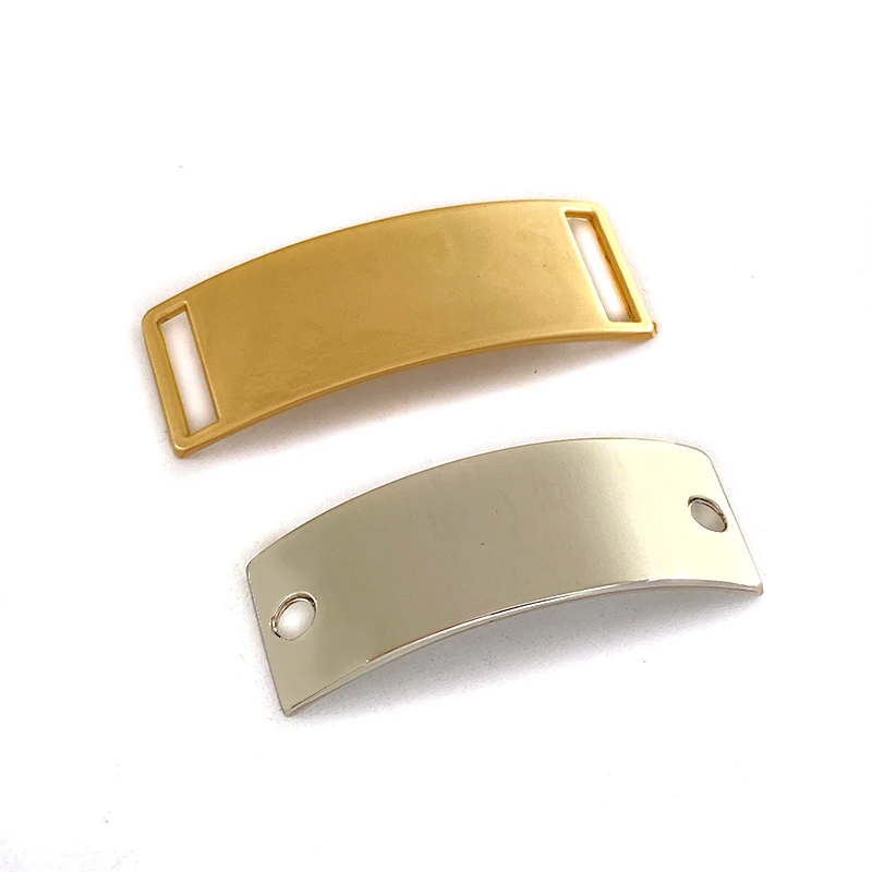 Garment Accessories Custom Square Letter Brand Metal Logo Name Tag Clothing Sewing Labels for Garment /Laser