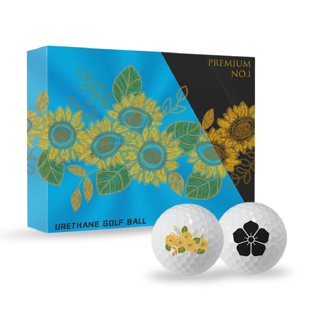 High Quality Custom logos Soft Urethane Durable Surlyn Golf Balls Color