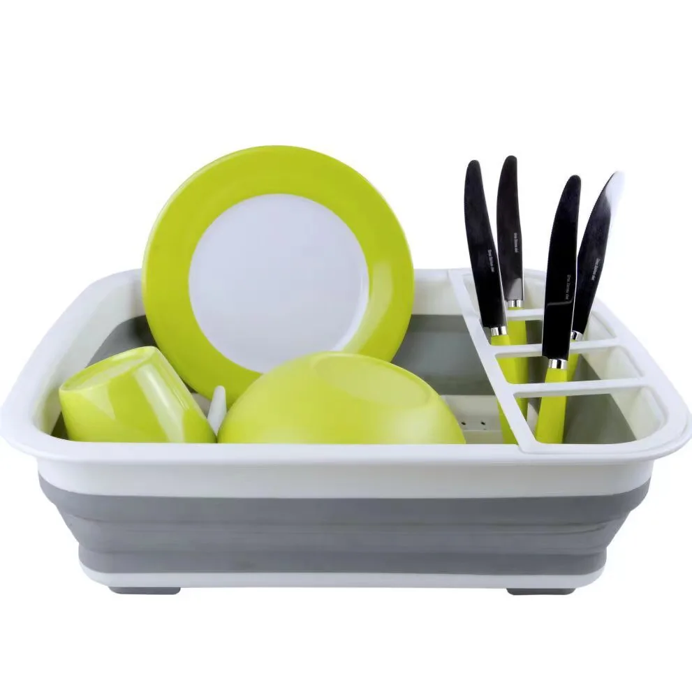 Quality plastic folding dish drying rack drainer rack kitchen bowl plate storage draining rack