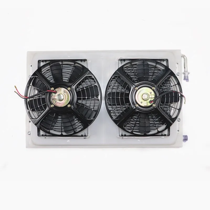 
Universal Aluminium Condenser Radiator Cooling Fan Assembly 14' x 23' for Hot Street Rod Bus Truck Pickup AC Conditioning 