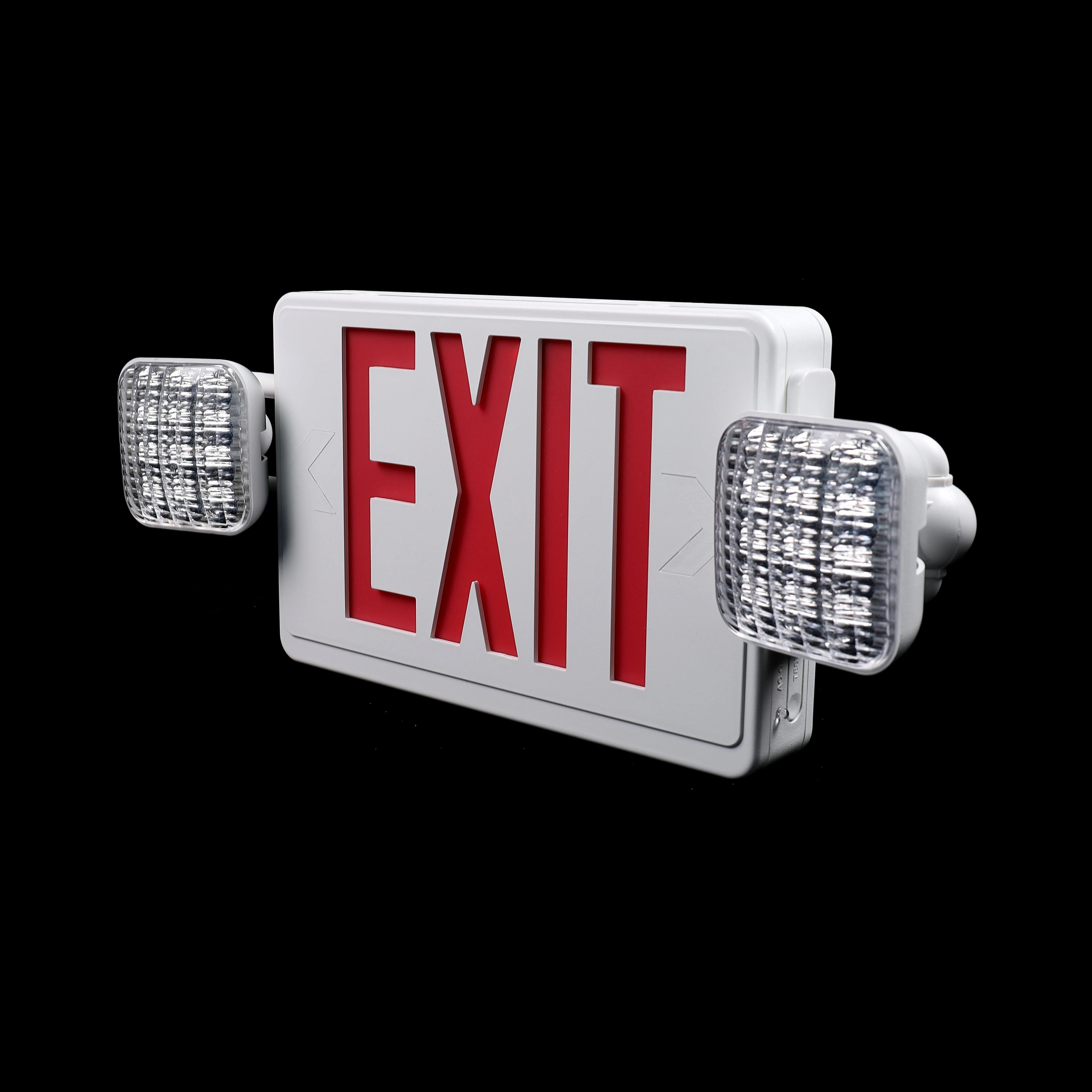 Fire Light Adjustable And Rechargeable Double Head Emergency Exit Light Exit Safety Sign Light