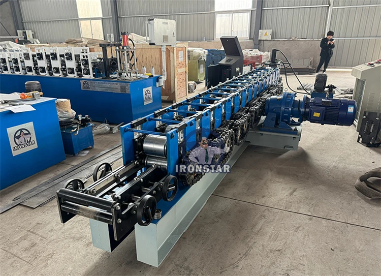IRONSTAR 30*50mm and 30*70mm 2 Sizes in 1 U Guide Rail Roll Forming Machine for Nicaragua