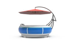 China new type best family pontoon boat bbq Donut Boats