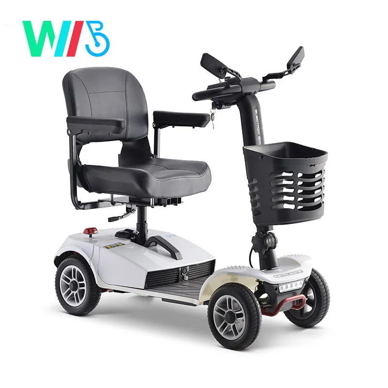 Disabled Scooter Four Wheels Parents Eld People Outdoor 4 Wheel Foldable Old People Disabled Electric Mobility Scooter