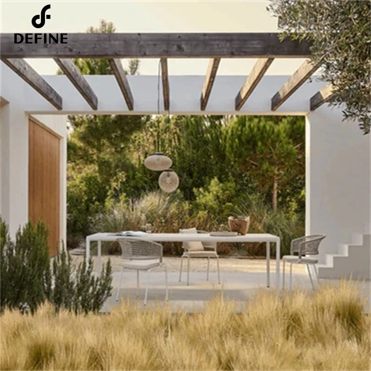 Nordic Modern Design Commercial Rattan Backrest Armrest Metal Leg Leisure Chair For Hotel Outdoor Furniture Garden Cafe Balcony