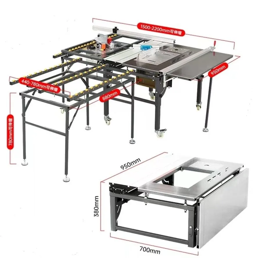 woodworking cutting board saw portable multifunctional milling groove edge sealing cutting woodworking all in one machine