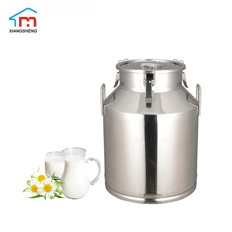 Xiangsheng 60 л резервуар для хранения молока из нержавеющей стали, металлическая банка молока, ведро для молока, резервуар для воды в бочонке для вина