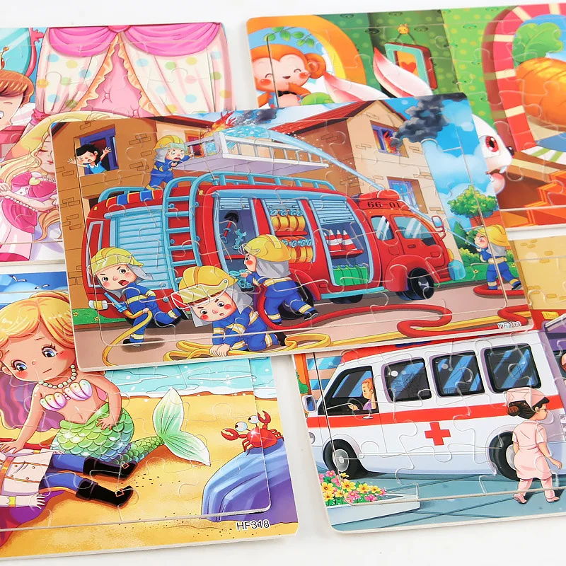 Best Price 30 Piece Children Learning Educational Wood Puzzles Jigsaw wooden block puzzle