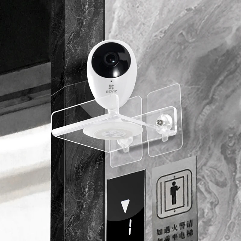 Wholesale Small Acrylic Hanging Wall Shelf Acrylic Floating Wall Shelves For Security Cameras Baby Monitors